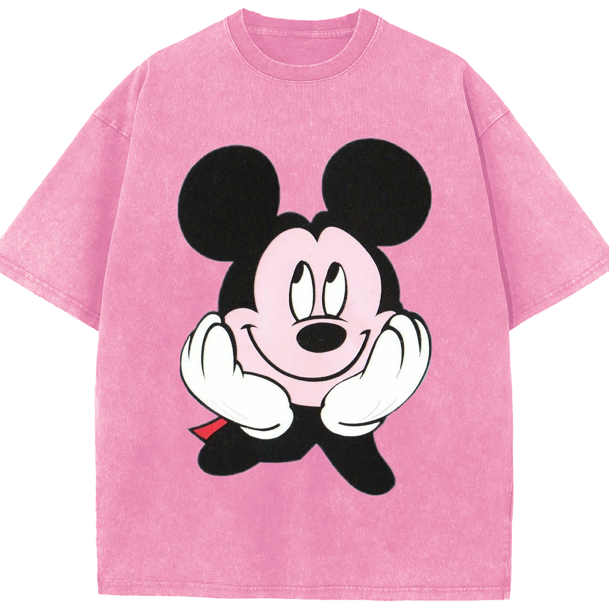 （画像用） ミッキーマウス Mickey Mouse 綿100% ヴィンテージ風 半袖Tシャツ（フロントプリント）